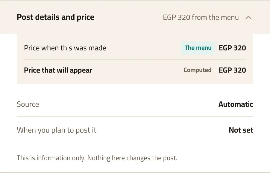 The prices panel: where every number on the post came from